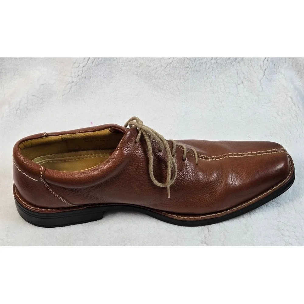 SANDRO Comfort Gel Mens Brown Leather Lace‎ Up Shoes Size 11 D